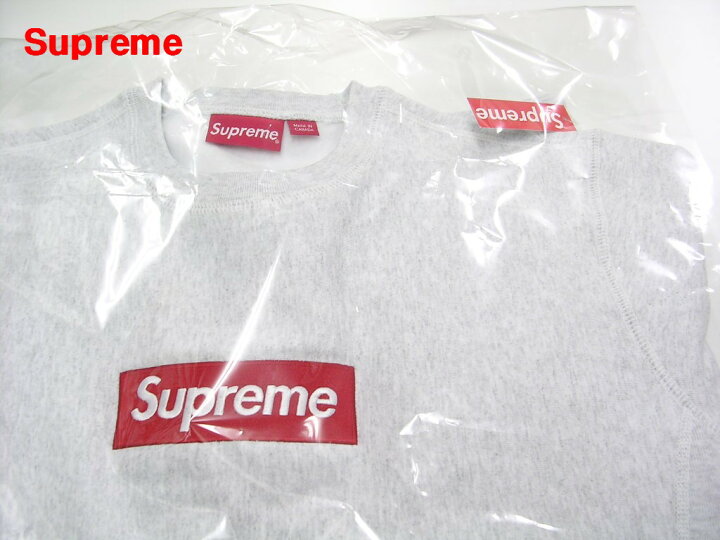 楽天市場】M【Supreme 18FW Box Logo Crewneck Ash Grey シュプリーム  