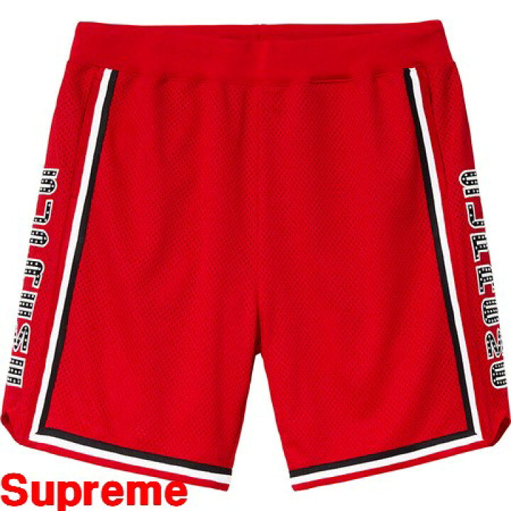 楽天市場】L【Supreme 19SS Rhinestone Basketball Short Red 
