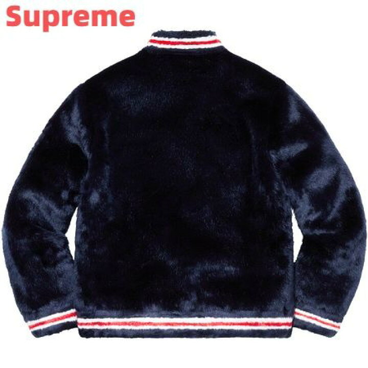 楽天市場】M【Supreme 2020SS Faux Fur Varsity Jacket Navy  
