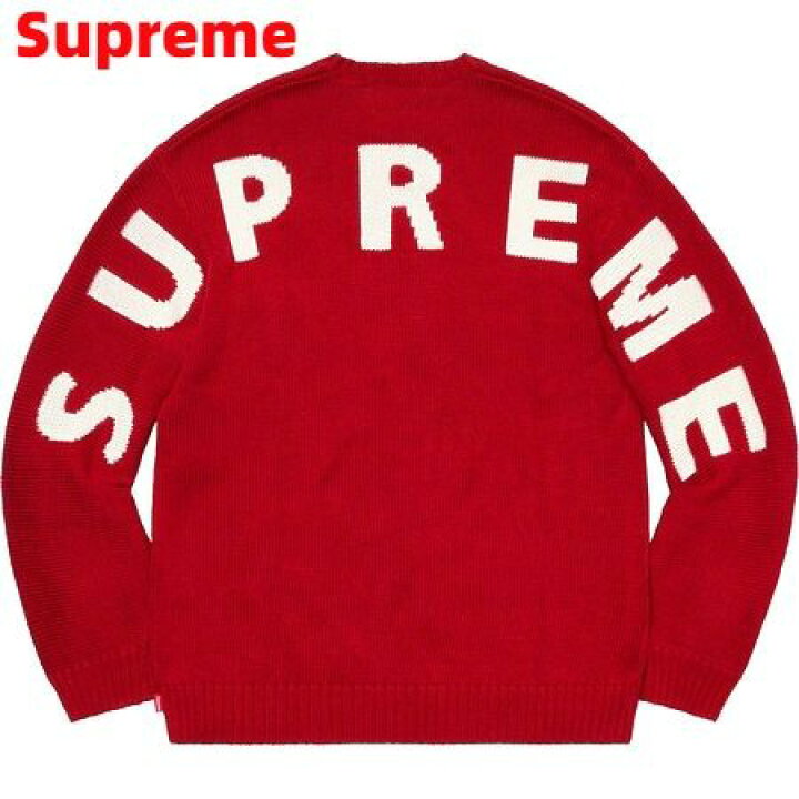 楽天市場】S【Supreme Back Logo Sweater Red シュプリーム バック  