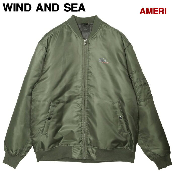 楽天市場】M【WIND AND SEA AMERI x WDS MA-1 JACKET / OLIVE (AMR-01  