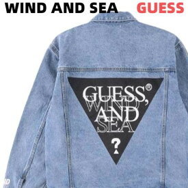 L【WIND AND SEA GUESS x WDS OVERSIZED DENIM JACKET / LIGHT WASH (GUESS-01) ゲス x ウィンダンシーオーバーサイズ デニムジャケット Gジャン メンズ レディース ユニセックス 男女兼用 ライト ウオッシュ】