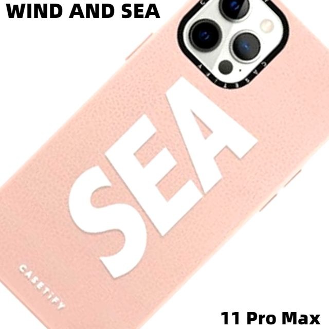 iPhone 11 Pro Max【WIND AND SEA CASETiFY X WDS LEATHER CASE FOR IPHONE /  LIGHT PINK iPhone 11 Pro Max ケースティファイ X ウィンダンシー レザー ケース フォー アイフォーン 11 プロ  マックス 