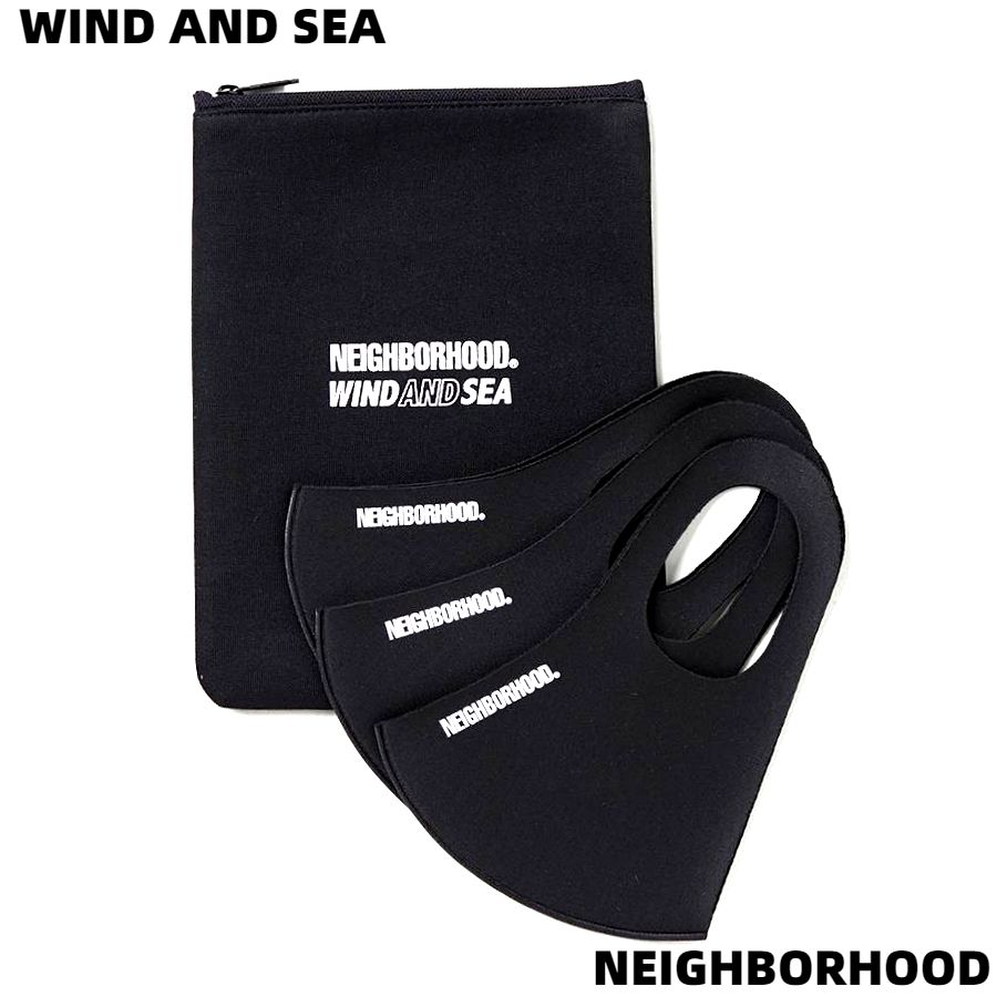 L 3枚セット【WIND AND SEA NEIGHBORHOOD NHWDS/E-MASK / BLACK (21ELWSN-AC01S)  ウィンダンシー ネイバーフッド マスク 黒 ブラック おすすめメンズ】 | HEAVENS