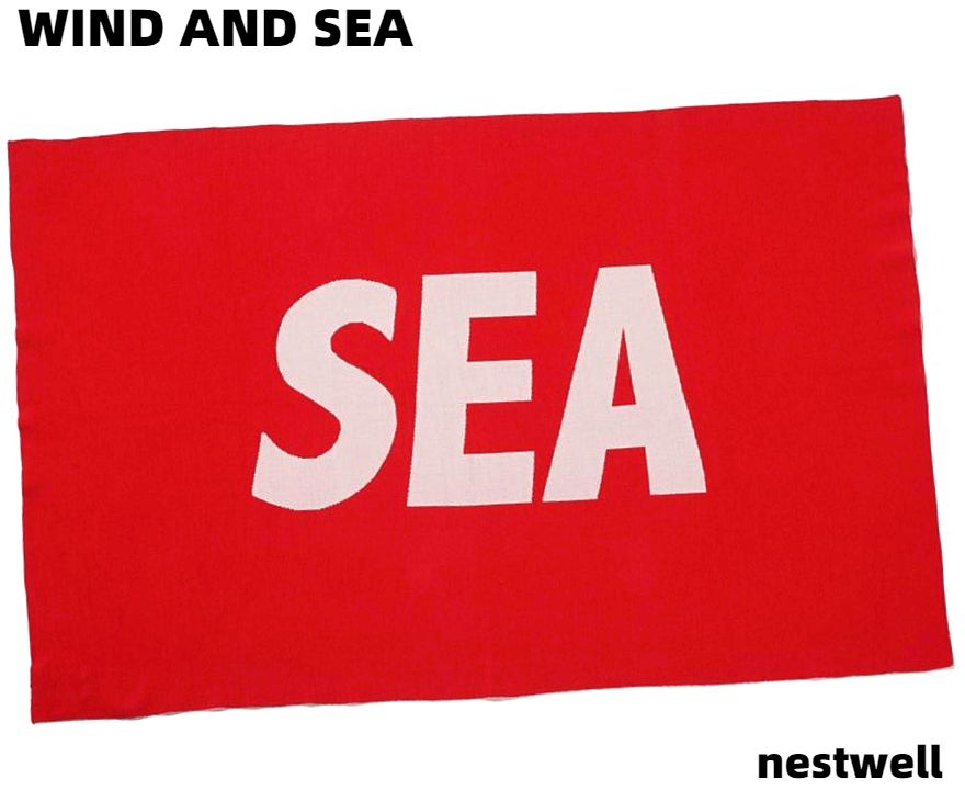 【WIND AND SEA x nestwell NESTWELL X WDS CRISPA (BLANKET) / RED (NSTW-13)  CRISPA SEA Jacquard Blanket クリスパ SEA ジャカードブランケット ウィンダンシー X ネストウエル ブランケット