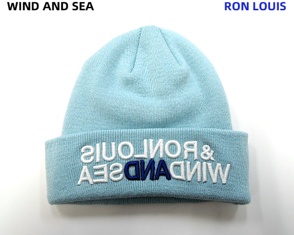 【WIND AND SEA RON LOUIS X WDS BEANIE / BLUE (RON-08) ロン ルイス X ウィンダンシー ビーニー  / ブルー ニットキャップ 帽子】 | HEAVENS