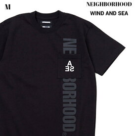 M【WIND AND SEA x NEIGHBORHOOD NHWDS-4 / C-TEE.SS (INVERT) / BLACK (221FRWSN-STM04S) ウィンダンシー x ネイバーフッド Tシャツ / ブラック メンズ レディース 2022ss】