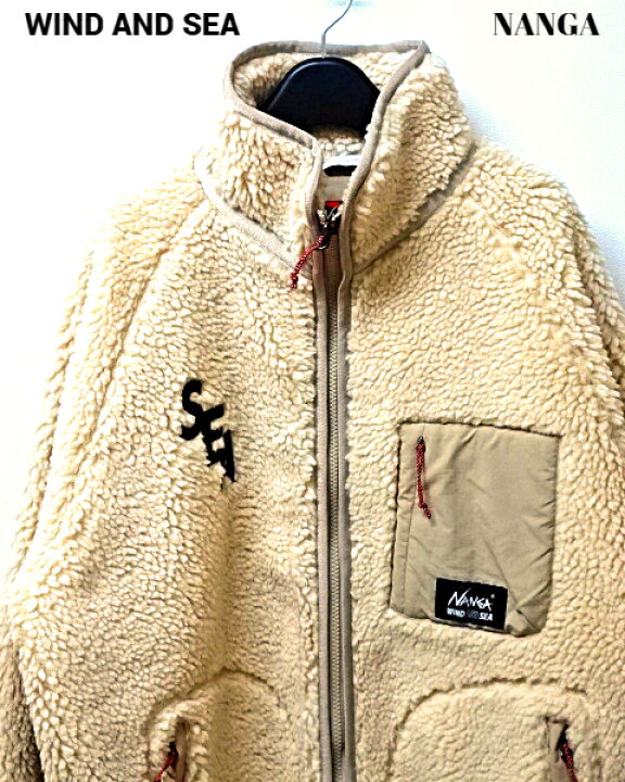 楽天市場】L【WIND AND SEA NANGA X WDS BOA FLEECE JACKET / IVORY  