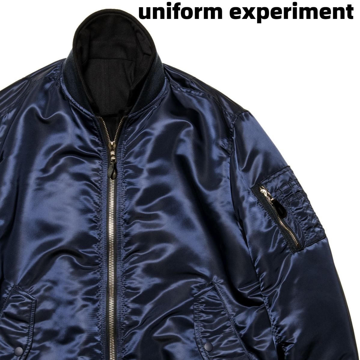 購入OK experiment uniform リバーシブル ブラック MA-1 フライトジャケット