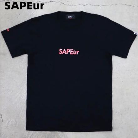 S【SAPEur 5th anniv. REDPaisleyHead S/S Tshirt サプール 5周年記念 レッドペイズリーヘッド Tシャツ  ブラック 黒 ロッドマン Tシャツ】 | HEAVENS