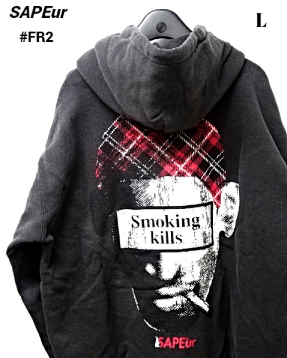 楽天市場】L【SAPEur collaboration with #FR2 HOODIE BLACK サプール  