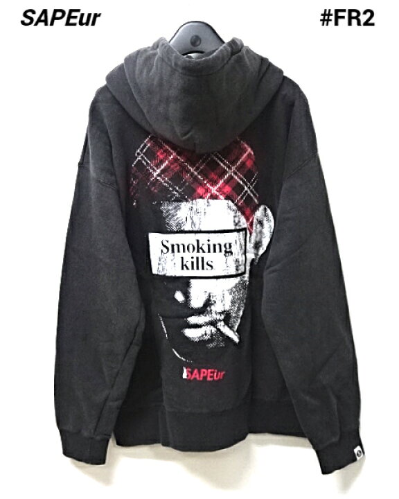 楽天市場】L【SAPEur collaboration with #FR2 HOODIE BLACK サプール 
