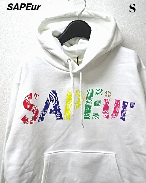 楽天市場】S【SAPEur MULTI BANDANA LOGO HOODIE White サプール  