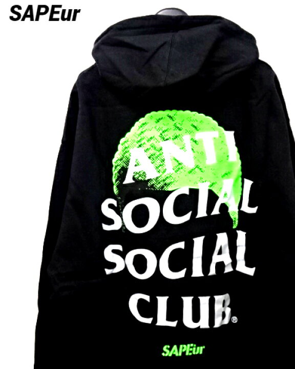 楽天市場】L【SAPEur ANTI SOCIAL SOCIAL CLUB HOODIE BLACK/GREEN 