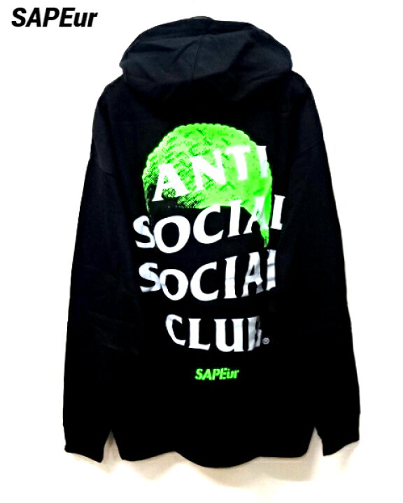 楽天市場】L【SAPEur ANTI SOCIAL SOCIAL CLUB HOODIE BLACK/GREEN 