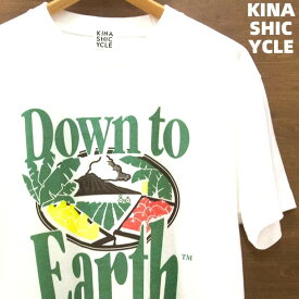 M【木梨サイクル KINASHI CYCLE Tシャツ (Down to Earth x 木梨サイクル) White 白 ホワイト Hawaii ハワイ 木梨憲武着】