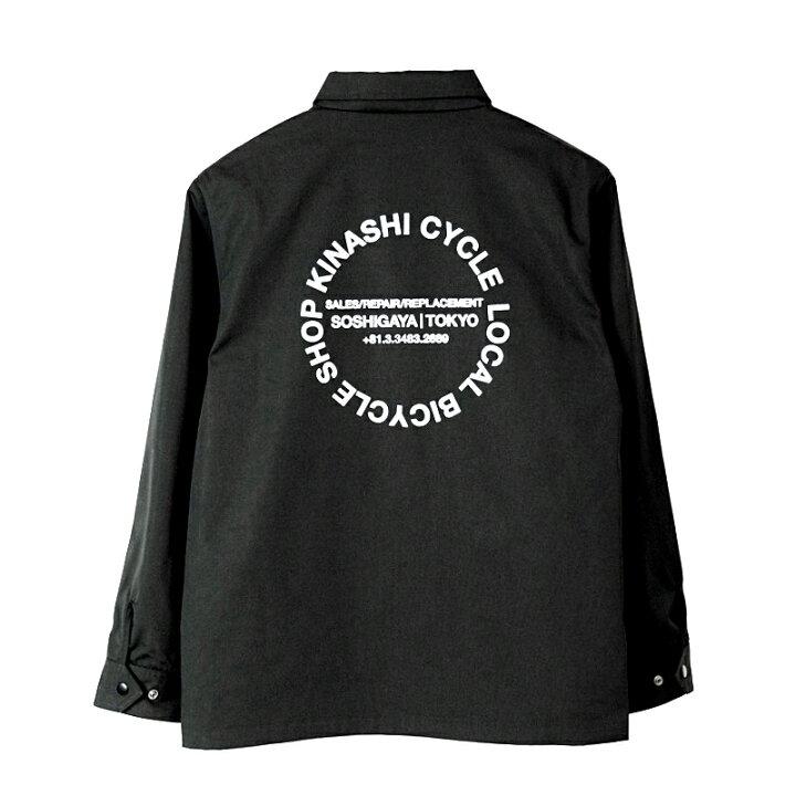 楽天市場】【KINASHI CYCLE コーチジャケット (サークルロゴ) BLACK 