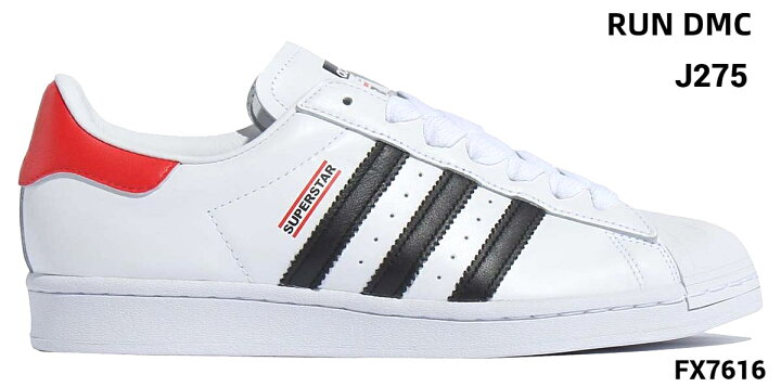 楽天市場】US9 1/2(J275)【adidas SUPERSTAR 50 RUN DMC FX7616 FTWWHT 