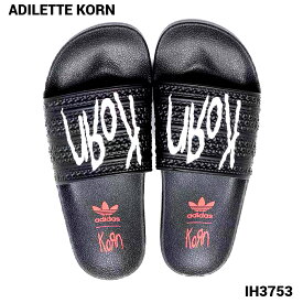 【2024 adidas Originals ADILETTE KORN IH3753 BLACK アディダスオリジナルス アディレッタ コーン ブラック ホワイトベタースカーレット】