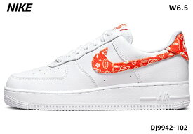 6.5(23.5cm)国内正規品【NIKE W AIR FORCE 1 '07 ESS DJ9942-102 WHITE/RUSH ORANGE-WHITE BLANC/BLANC/ORENGE INTENSE ナイキ ウィメンズ エアフォース ワン スニーカー オレンジペイズリー ホワイト レディース AF1】