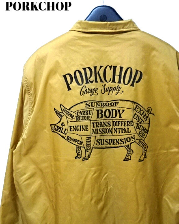 楽天市場】M【PORKCHOP BOA COACH JKT (KHAKI) ポークチョップ ボア  