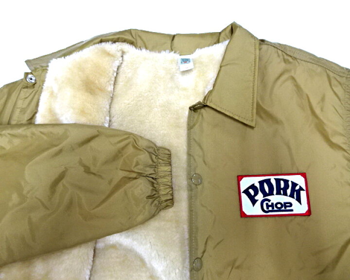 楽天市場】M【PORKCHOP BOA COACH JKT (KHAKI) ポークチョップ ボア 