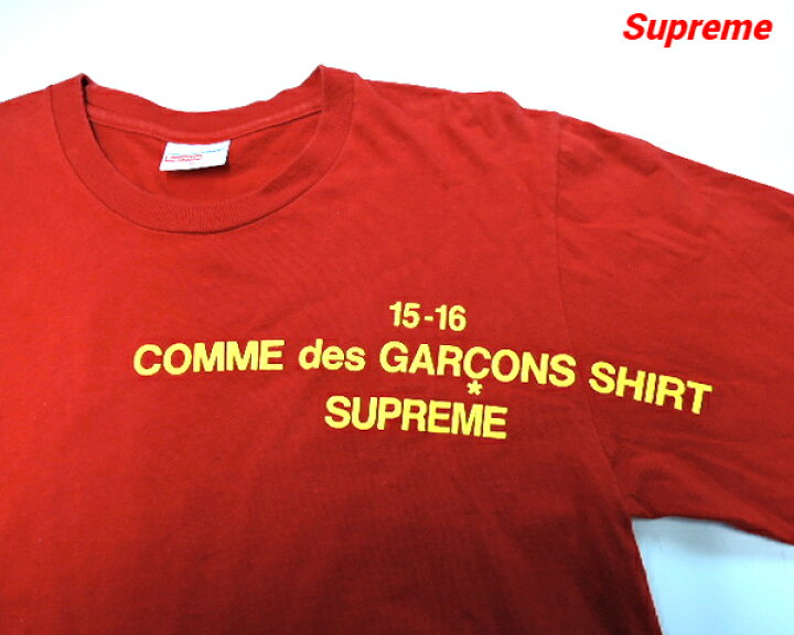楽天市場】M【Supreme x COMME des GARCONS SHIRT L/S T-Shirt Red  