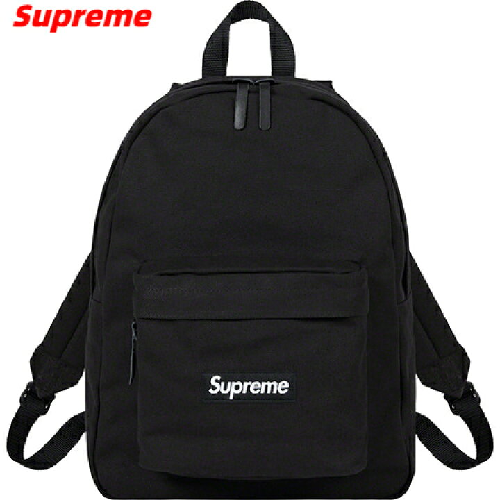 【Supreme Canvas Backpack Black シュプリーム バックパック キャンバス リュック バッグ BOX LOGO  ボックスロゴ 黒 ブラック 2023ss】 HEAVENS