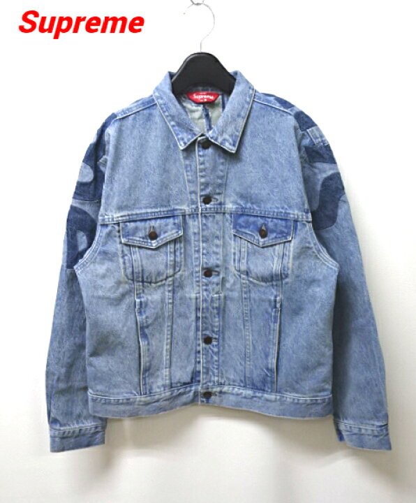 楽天市場】M【Supreme 22ss Inset Logo Denim Trucker Jacket Washed  