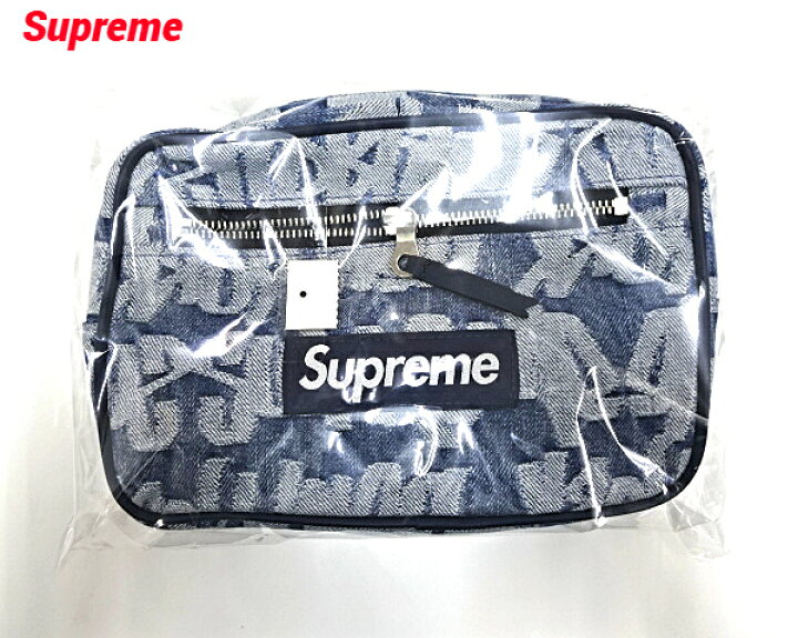 楽天市場】【Supreme Fat Tip Jacquard Denim Waist Bag Blue 