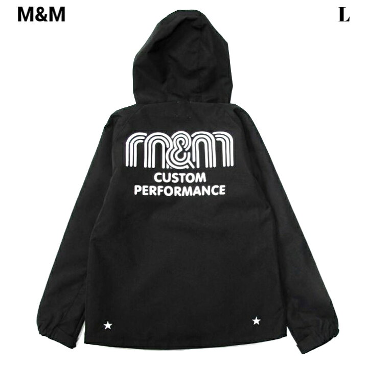 楽天市場】L【M&M CUSTOM PERFOEMANCE SHELL HOODIE 22-MJ-002 BLACK 