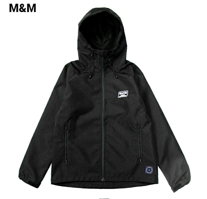 楽天市場】L【M&M CUSTOM PERFOEMANCE SHELL HOODIE 22-MJ-002 BLACK 