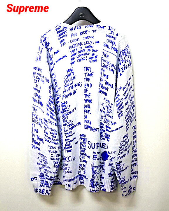 楽天市場】L【Supreme Gonz Poems Sweater White シュプリーム 