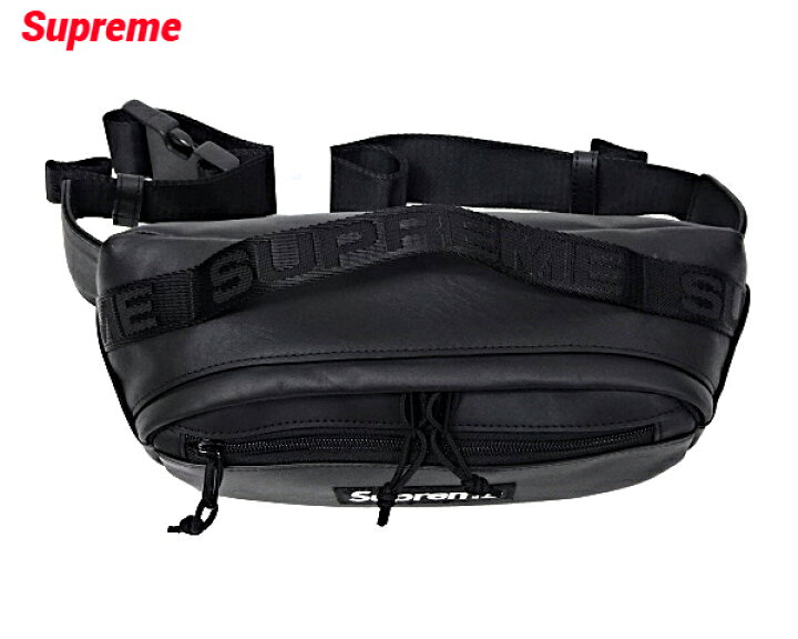 楽天市場】#人気【Supreme Leather Waist Bag Black シュプリーム  