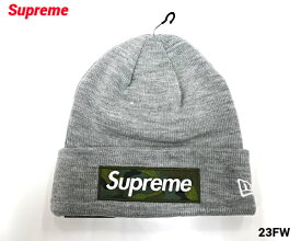 【Supreme New Era Box Logo Beanie Heather Grey シュプリーム ニューエラ ボックスロゴ ビーニー ニットキャップ ニット帽 ヘザー グレー 2023FW 2023AW】