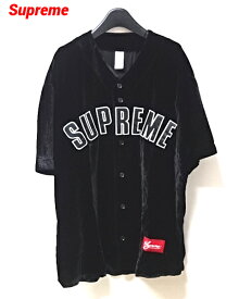 【Supreme Velvet Baseball Jersey Black 25SS シュプリーム ヴェルベット ベースボール ジャージ トップス ブラック 2025SS】