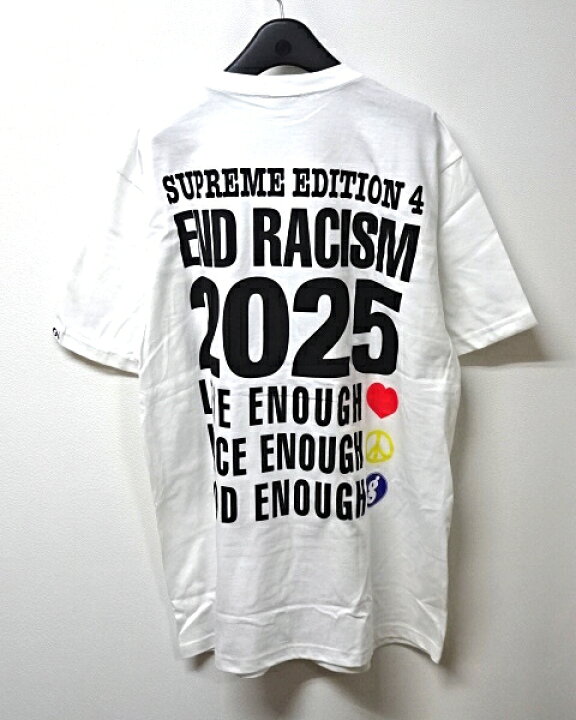 楽天市場】【Supreme × GOODENOUGH 25SS End Racism Tee White 