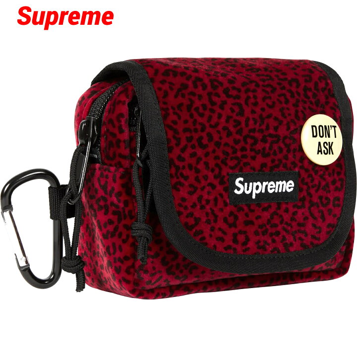 楽天市場】【Supreme 25FW Velvet Mini Pouch Red Leopard 