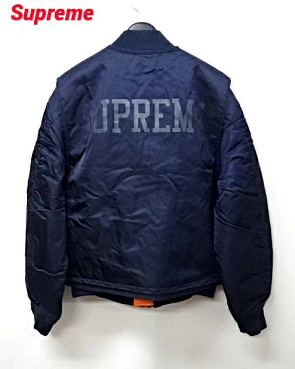 楽天市場】【Supreme 2-in-1 MA-1 + Vest Navy 24ss シュプリーム MA-1  