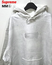 【Supreme MM6 Foil Box Logo Hooded Sweatshirt White シュプリーム MM6 メゾン マルジェラ フォイル ボックスロゴ フーデッド スウェットシャツ パーカー ホワイト 2024SS】