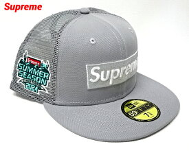 【Supreme 24ss Box Logo Mesh Back New Era Grey シュプリーム ボックスロゴ ニューエラ キャップ グレー 2024ss】