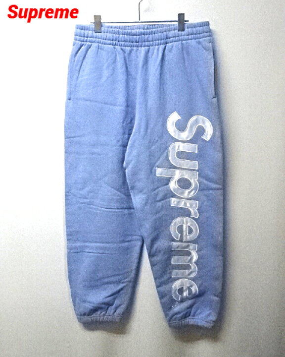 楽天市場】【Supreme 24FW Satin Applique Sweat Pant Light Blue 