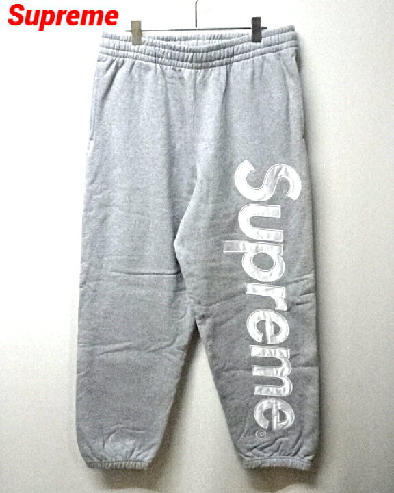 楽天市場】【Supreme 24FW Satin Applique Sweat Pant Light Grey 