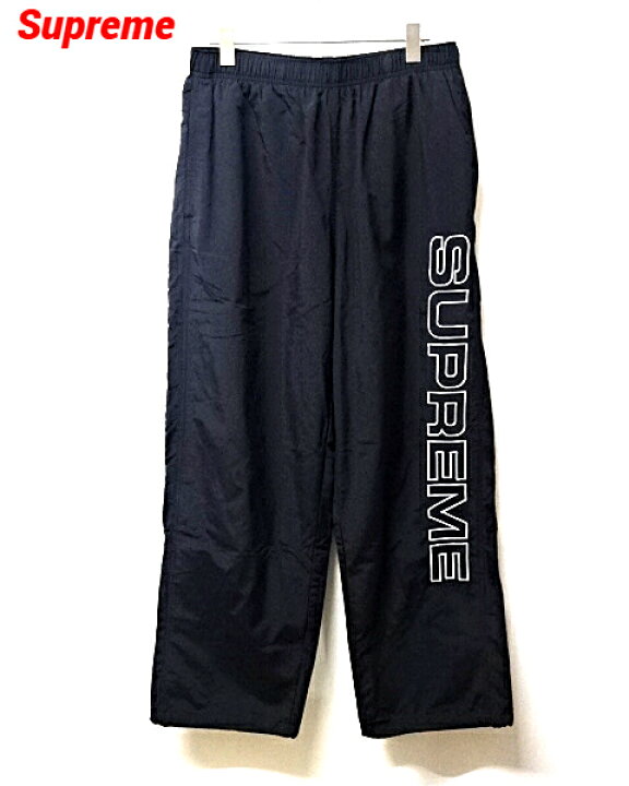 楽天市場】【Supreme 24FW Spellout Embroidered Track Pant Black  