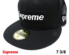 7 3/8 (58.7cm)【Supreme Box Logo Mesh Back New Era Black シュプリーム ボックスロゴ メッシュ バック ニューエラ キャップ ブラック 黒 2022SS】
