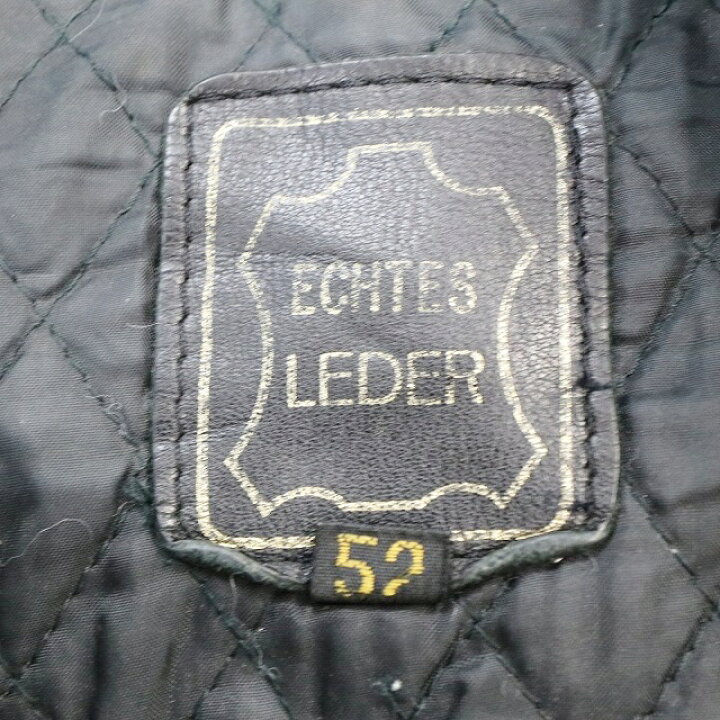 楽天市場】80s ECHTES LEDER 中綿 レザー ライダースジャケット バイク  