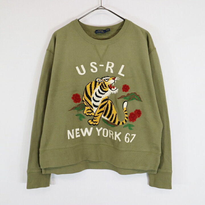 IS293 US古着ポロバイラルフローレン刺繍ロゴはめ込み式Vガゼット 