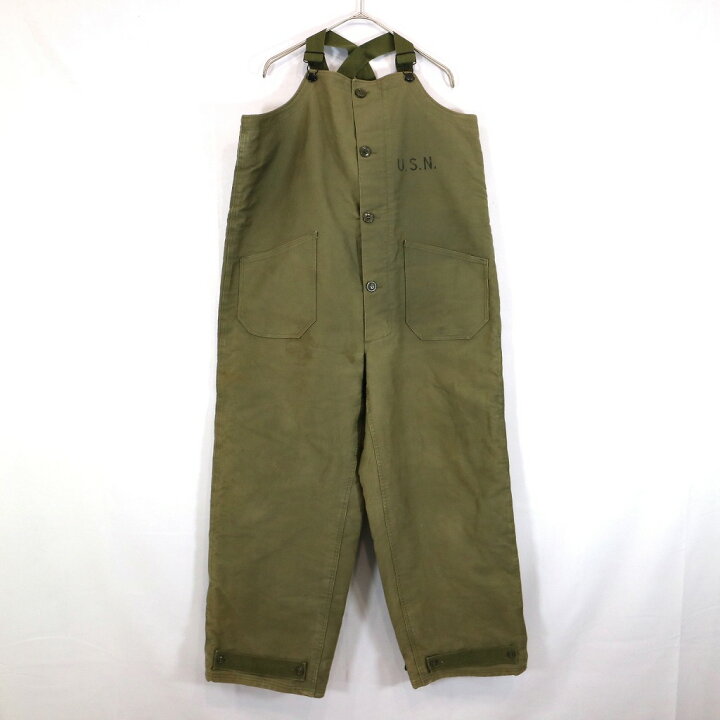 楽天市場】40年代 米軍実物 U.S.NAVY N-1 デッキパンツ オーバーオール 