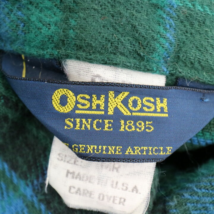 楽天市場】80年代 USA製 OSHKOSH オシュコシュ ネル 長袖シャツ 