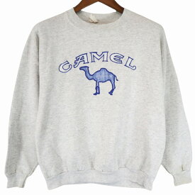 CAMEL スウェット トレーナー クルーネック タバコ銘柄 グレー (メンズ M相当) 中古 古着 O5122